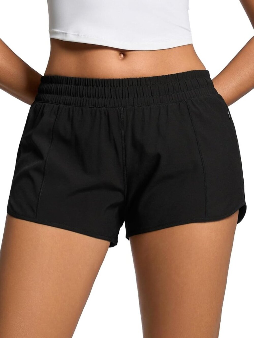 Lightweight Quick-Dry Women's Running Shorts, Low Waisted Athletic Gym Shorts